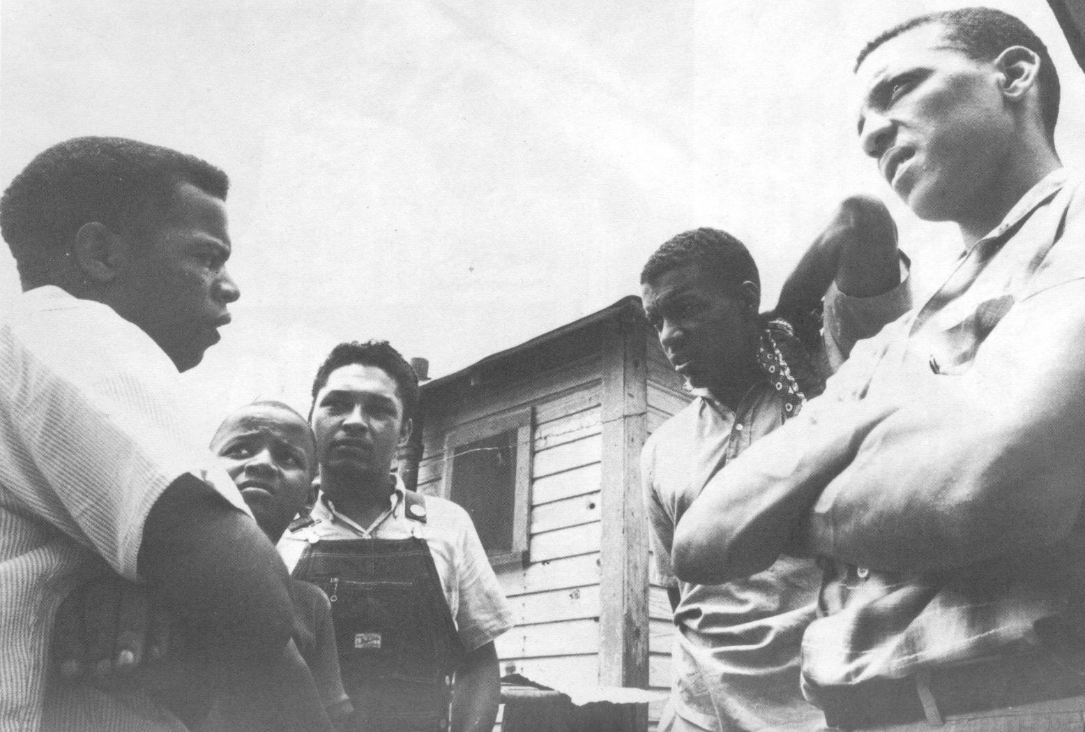 (Left to Right) John Lewis, unidentified boy, Mateo Suarez, Jerome Smith, and Dave Dennis, undated, crmvet.org