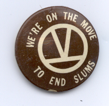 [SCLC pin from the Chicago Freedom Movement, 1966]